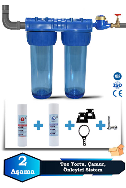 Sumarkt Atlantis Daire Bina Girişi 10 İnch 2 Aşama Su Arıtma Yumuşatma Cihazı...