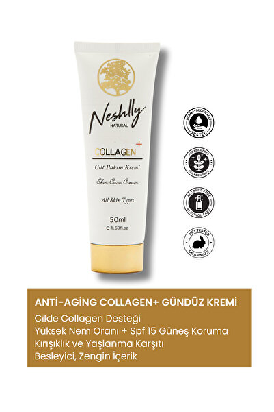 NESHLLY NATURAL Anti Aging Collagen Pluss Gündüz Cilt Bakım Kremi (50ML)