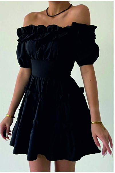 lika boutique Fırfır Detay Şık Elbise