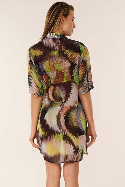 AYYILDIZ 3857 Green Beach Dress