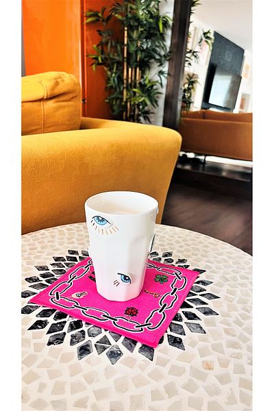 ge living Lucky Charm Series - Pink Cocktail Napkin (1 Piece)