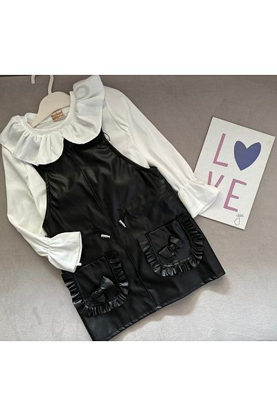 SANTRALBEBE Rochie din piele pentru fete