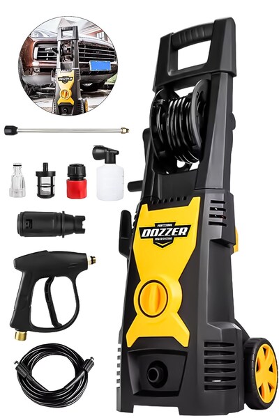 DOZZER DZ160 Max 160Bar Bakır Sargılı Musluk Ve Kovadan Çekme Yüksek Basınçlı Bahçe Oto Yıkama Makinesi