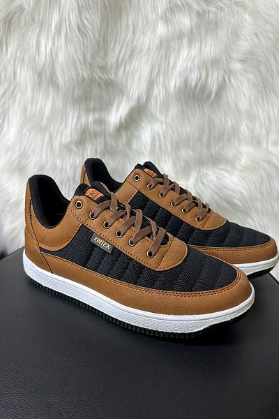 İmerShoes Pantofi de sport casual pentru bărbați, maro, negru, cu șireturi, plasă confortabilă, respirabili, pentru mers 014