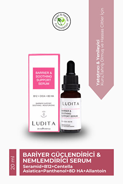 LUDITA B12 Vitaminli Seramid Serum – Yatıştırıcı, Onarıcı & Nemlendirici Bariyer Güçlendirici
