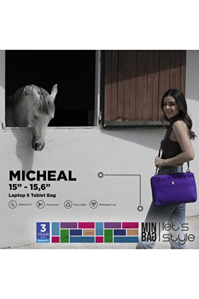 Minbag Τσάντα Laptop Michael 15" Ροζ
