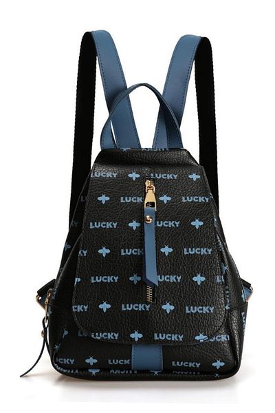 Lucky Bees Gemusterter Damenrucksack