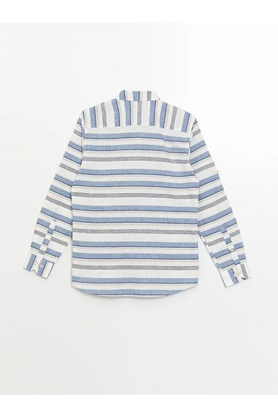 LC Waikiki LCWAIKIKI Classic Regular Fit Long Sleeve Striped Poplin Men's Shirt