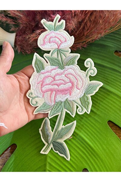 Gönülden Tasarım 23X12 CM FERĂȚĂ ADESIVĂ BRODARE FLOREALE APLICATĂ ACCESORIUM...