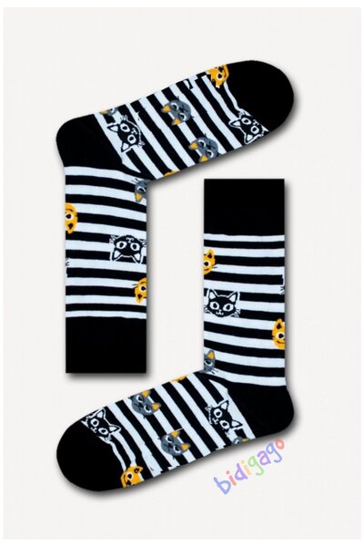 Bidigago جوارب جامعية منقوشة للجنسين