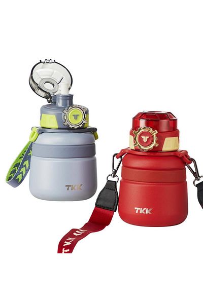 TKK Steel Children's Flask 600ml Gray Vision