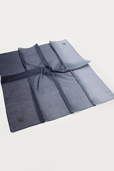 Levidor Eșarfă de culoare albastru denim, de culoare chihlimbar