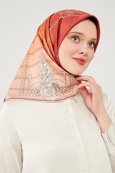 Levidor اللون الأحمر انتقالي الاتجاه وشاح Twill