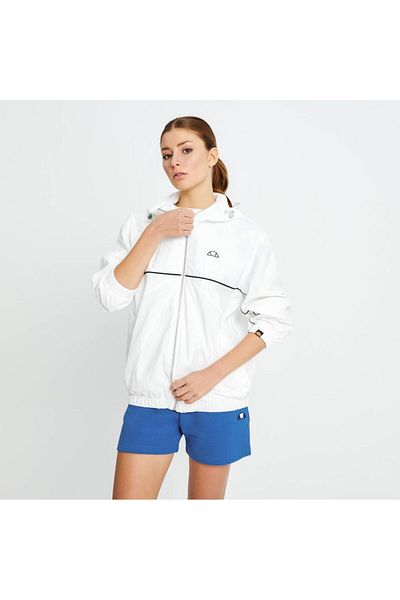 Ellesse Women's Zippered Hooded Jacket White Summer