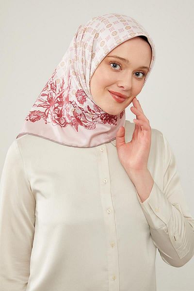 Levidor Λιλά Νοσταλγικό Μοτίβο Trend Twill Φουλάρι