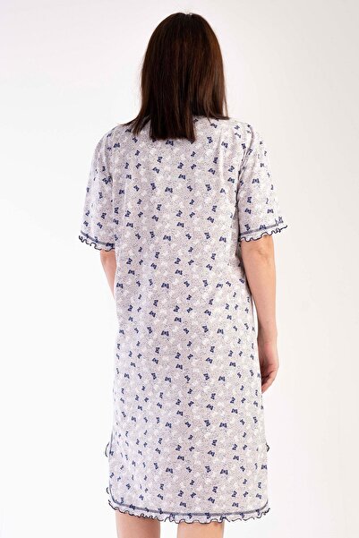 VİENETTA Cămașă de noapte bej cu mânecă scurtă, mărime mare, C0T4N1303