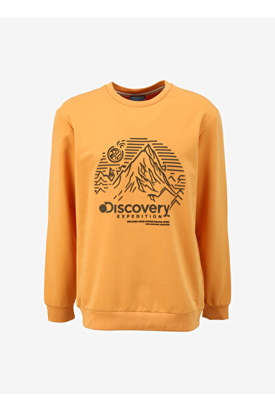 Discovery Expedition Turuncu Bisiklet Yaka Relaxed Fit Erkek Sweatshirt DS4M-...