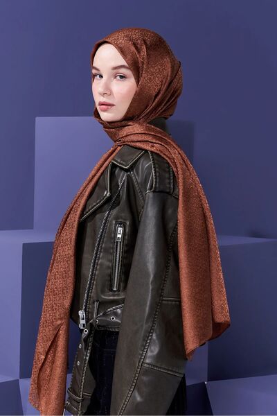 Modakaşmir MODAKAŞMİR Monogram Jakar Serisi MK Şal