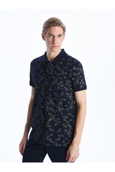LC Waikiki LCW Men's Polo Collar Print Short Sleeve T-Shirt