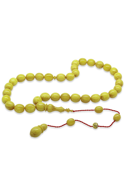 Tesbihane سبحة صلاة كاتالين خضراء فستقية مقطوعة خصيصًا لكل منها مصنوعة يدويًا مع نظام