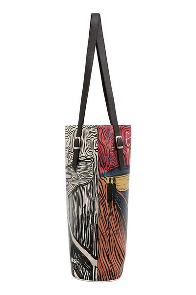 Dogo Women's Vegan Leather Black Shoulder Bag - Edvard Munch The Scream Muse Design