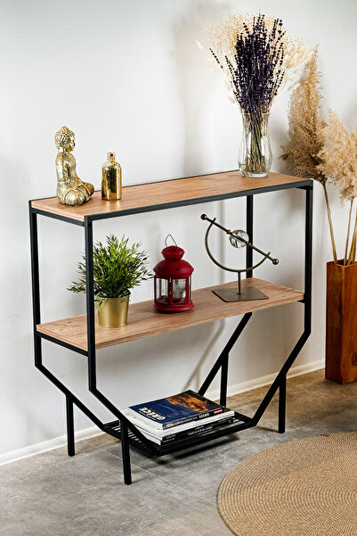 Weblonya Dresuar Raf Metal Konsol Vitrin Dekoratif Raf 5164