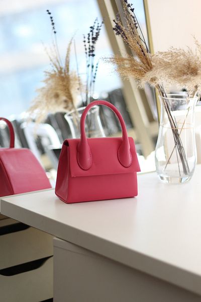 Moom Bag Γυναικεία τσάντα χειρός & ώμου με μονό λουρί φούξια