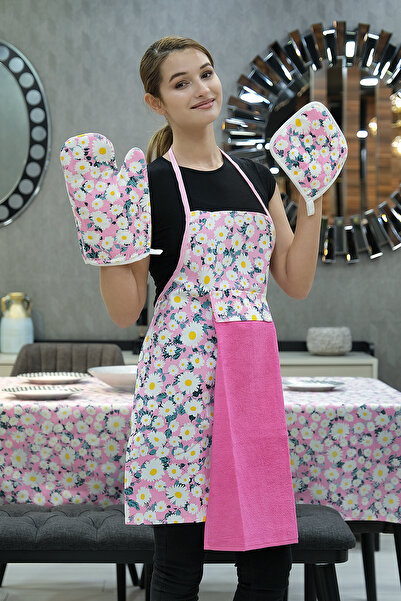 sevilya Set față de masă și șorț de bucătărie Damla rezistente la lichide Mod...