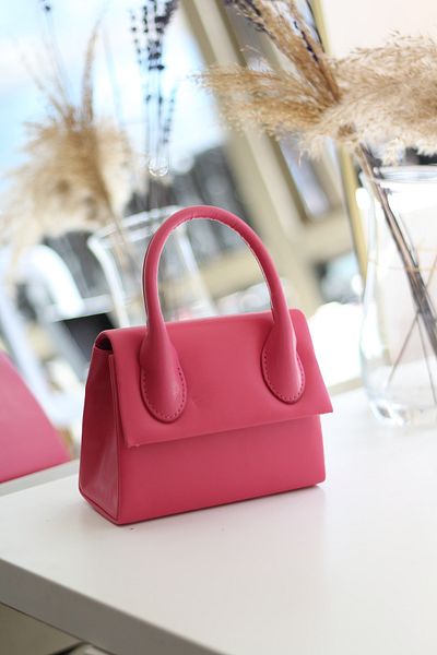 Moom Bag Γυναικεία τσάντα χειρός & ώμου με μονό λουρί φούξια