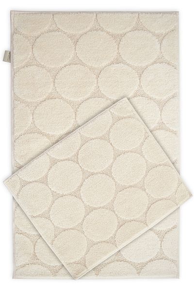 Confetti Ccl Uni 17723 - Natural-Ecru Bath Mat, 57X100 and 50X57 Set of Two