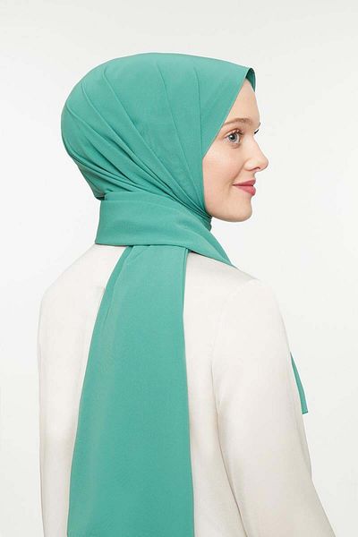 Levidor Light Green Plain Medina Silk Shawl