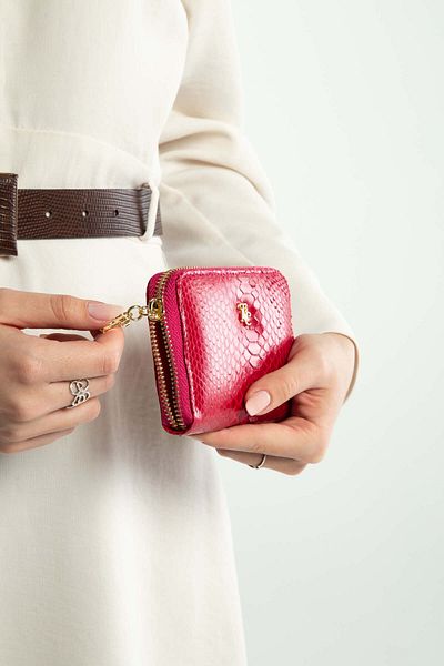 Tamer Tanca Women's Genuine Leather Pink Daily Wallet