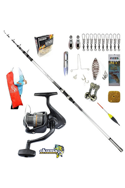 Okuma Revenger Rv-55 Wave Power 420cm 100-200gr Profesyonel Surf Sazan Kıyı Olta Takımı Seti