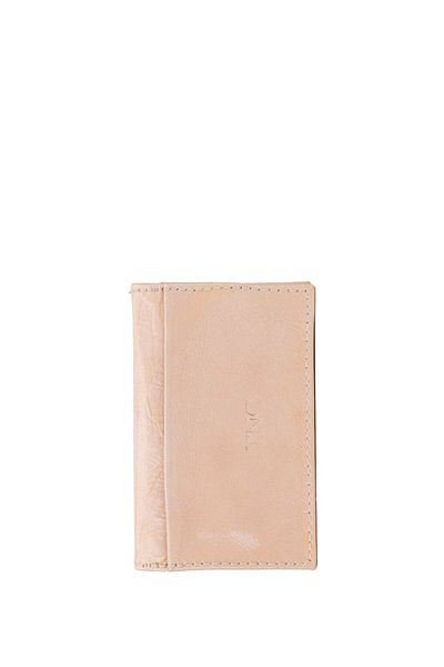 Tamer Tanca Unisex Genuine Leather Beige Daily Wallet
