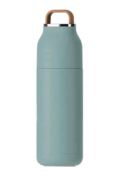 ALLMUG Çelik Pembe Termos Bardak Kapaklı