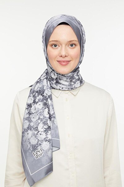 Levidor Γκρι σάλι με ριγέ