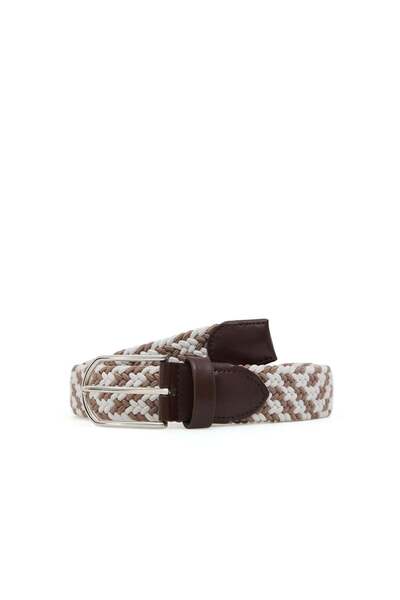 WESTMARK LONDON Εκρού Πλεκτό Μοντέλο Ευέλικτη Ρυθμιζόμενη Ανδρική Ζώνη WMBLAKE