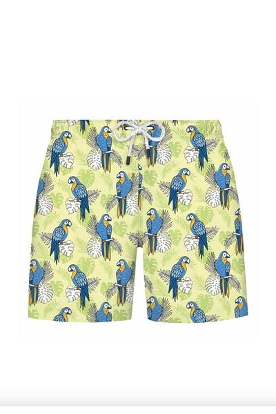 WESTMARK LONDON Αγορικό μαγιό σορτς με στάμπα Green Parrot Regular Fit WMKIDS