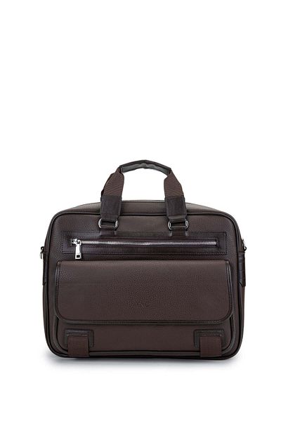 Tamer Tanca Unisex Vegan Brown Briefcase