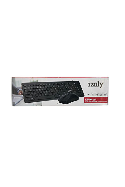 IZOLY KM9400 Q-F KLAVYE MOUSE KABLOLU SIYAH