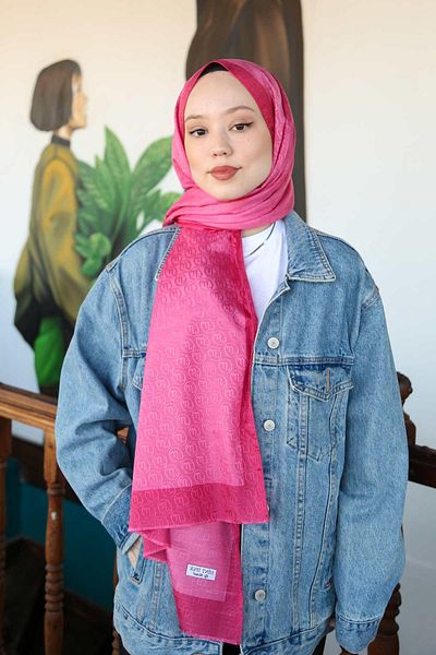 Hint İpek Monogram Shawl MONOV08-15
