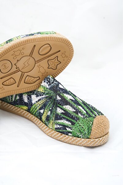 Lively Stylish Jungle Çok Renkli Örgü Triko Kadın Espadril