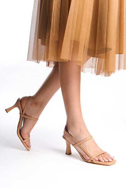 RİVONNA Dámské nahé barevné boty na podpatku