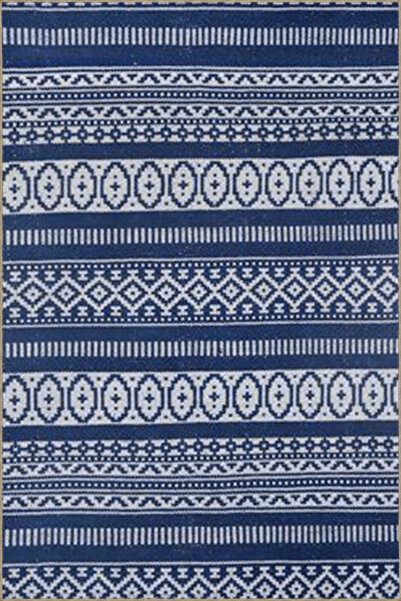 Rugs Modern Halı Δημιουργικό μοντέρνο διακοσμητικό χαλί με μπλε θέμα και μικτ...