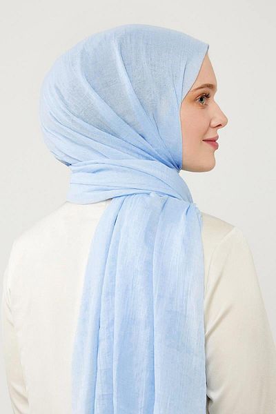 Levidor Baby Blue Crinkle Fabric Σάλι Χαβάης