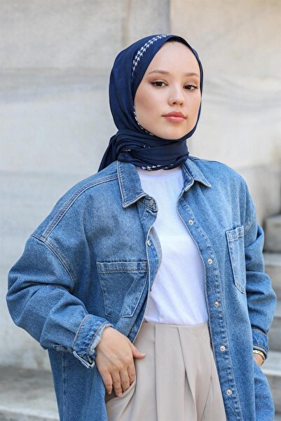 Hint İpek Model MONOV02-23 șal cu monogramă