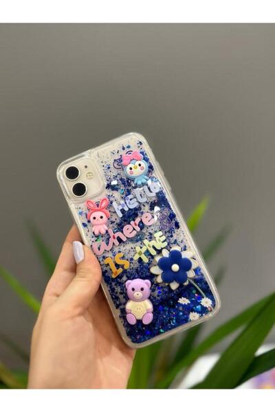 Mi7a Sevimli Figürlü Sulu Simli Iphone 11 Kılıfı