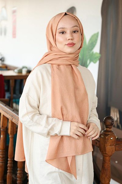 Hint İpek Monogram Shawl MONOV07-17