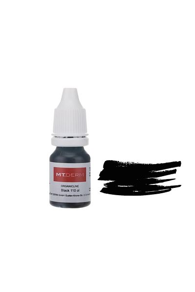 mt derm صبغة مكياج دائمة للكحل الأسود 110 وDipliner