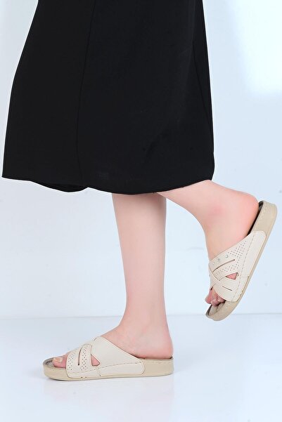 Apella 474-16 Bodrum καθημερινές καλοκαιρινές γυναικείες φλατ παντόφλες